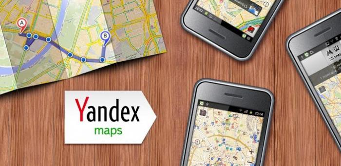 Yandex मानचित्र डालें